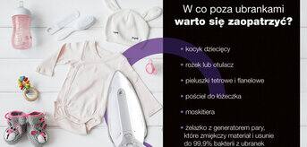 Co poza ubrankami do wyprawki noworodka -infografika