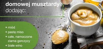 Domowa musztarda - co dodać? Infografika