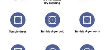 GarmentCare Symbols - different favrics