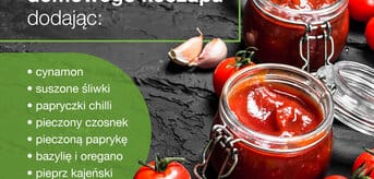 Domowy keczup - co dodać? Infografika