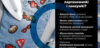 Do czego można wykorzystać naprasowanki i naszywki - infografika