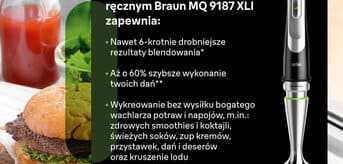 Innowacyjna technologia Active PowerDrive w blenderze ręcznym Braun MQ 9187XLI - infografika
