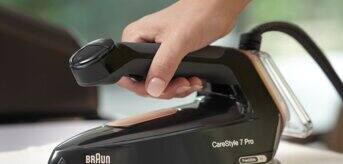 Prasowanie żelazkiem z generatorem pary Braun CareStyle7Pro - zdjęcie.