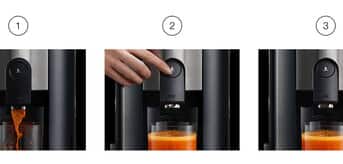 Flowing. Pressing. Nothing: No dripping, no cleaning.