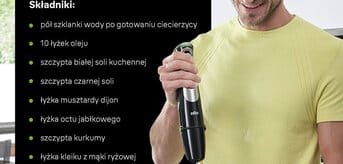 Przepis na domowy wegemajonez z resztek - składniki i niezbędne akcesoria - infografika