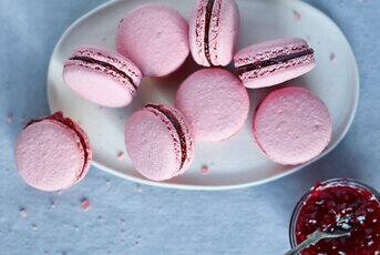 Strawberry Macarons