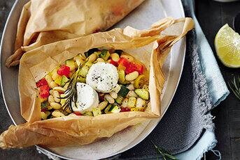 Légumes à la méditerranéenne au fromage de chèvre