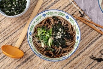 Vegetarian Toshikoshi Soba (New Year Noodle Soup)