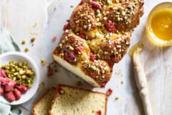 Pink praline brioche loaf