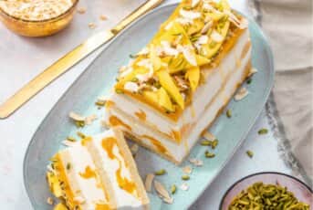 Gâteau glacé à la mangue vegan