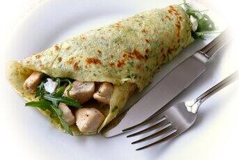 Chicken and Leek Pancakes