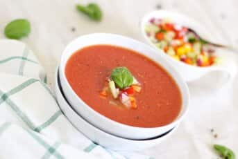 Fresh Tomato Soup With Basil Oil