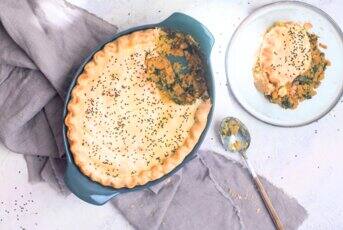 Tarte épinards et lentilles