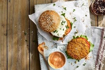 Cheesy Chickpea Burgers