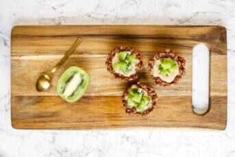 Nid en chocolat et kiwi