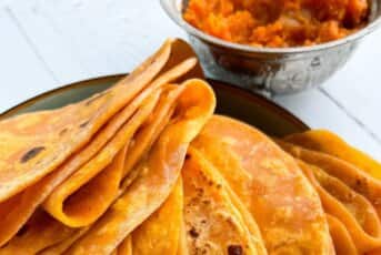 Sweet Potato Mash Flatbreads by Shelina Permalloo