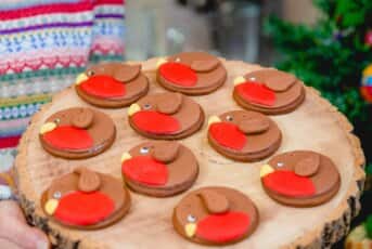 Robin Christmas Tree Decoration Biscuits by Juliet Sear