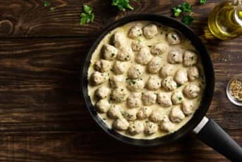 Boulettes de poulet sauce crémeuse