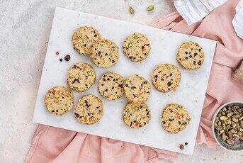Pistachio and Fruit 'Slice and Bake' Cookies