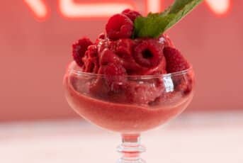 Glace minute à la fraise