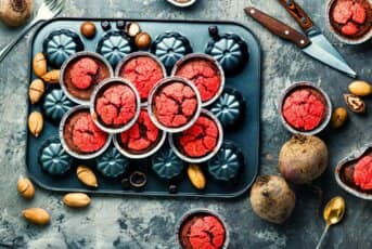 Muffins betterave rouge