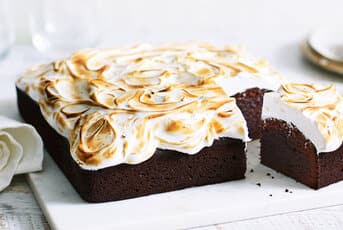 Gluten Free Chocolate Brownie Meringue Cake Recipe