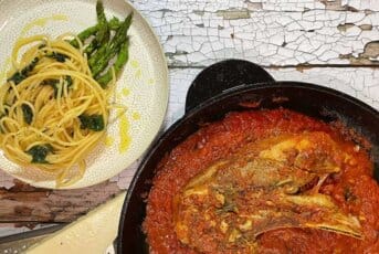 Cast-Iron Lamb Chops with a Wild Garlic and Asparagus Spaghetti by Jack O'Keeffe