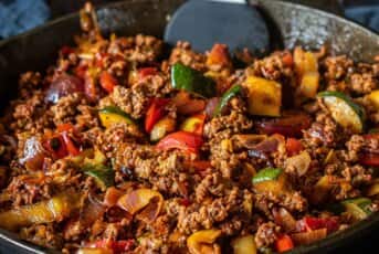 Poêlée de boeuf aux poivrons