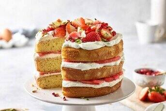 Layer cake à la pastèque et à la rose