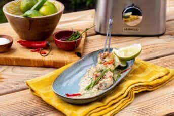 Grilled Prawns with Ecuadorian Peanut Sauce by Nico Reynolds