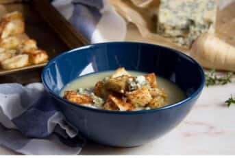 Parsnip Soup with Stilton Croutons