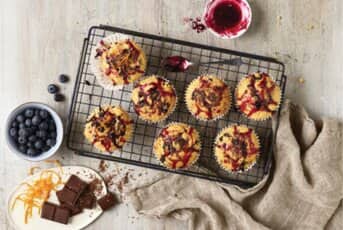 Muffins au chocolat et aux myrtilles