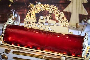 Bûche framboise vanille