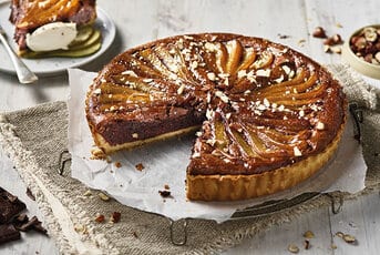 Pear and Chocolate Tart
