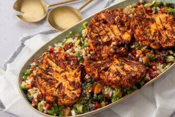 Salade de couscous et chou-fleur rôti