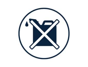 燃料の補充が不要、お手入れも簡単