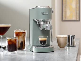 Swipe through a wide range of coffee and milk drinks