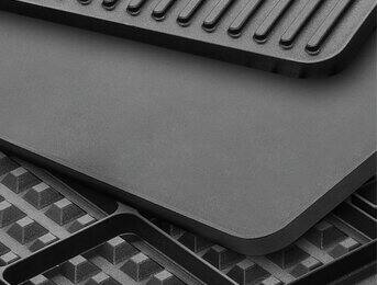 Genieße die Vielseitigkeit und wähle zwischen drei verschiedenen Plattentypen aus.