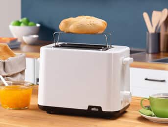 Simply warm up your bread roll.