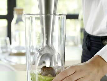 Blending hard and super foods.