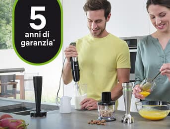 Garanzia di 5 anni sui Minipimer Braun.