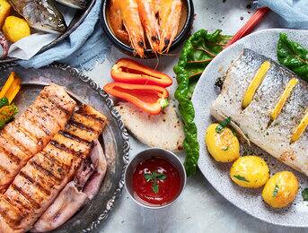 Fish & seafood dishes.