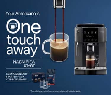 Enjoy a classic Americano in seconds with the Magniﬁca Start.