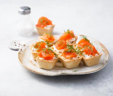 Fromage frais saumon fumé pistache grenade