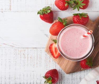 Milkshake fraise banane