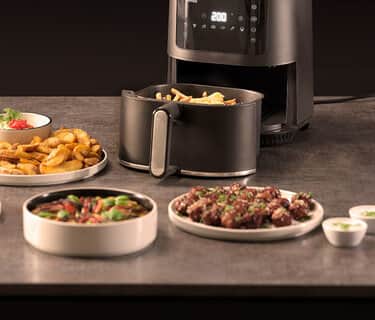 Il modo semplice per cucinare piatti prelibati. Prepara ricette salutari, fino al 90% di grassi in meno.