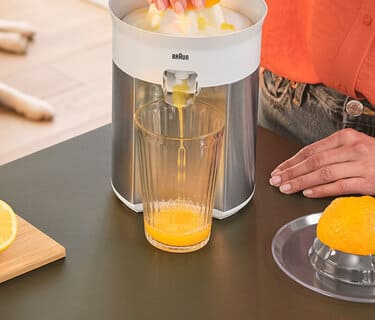 Simple, easy and handy. Turn fruits into fresh juice in seconds.