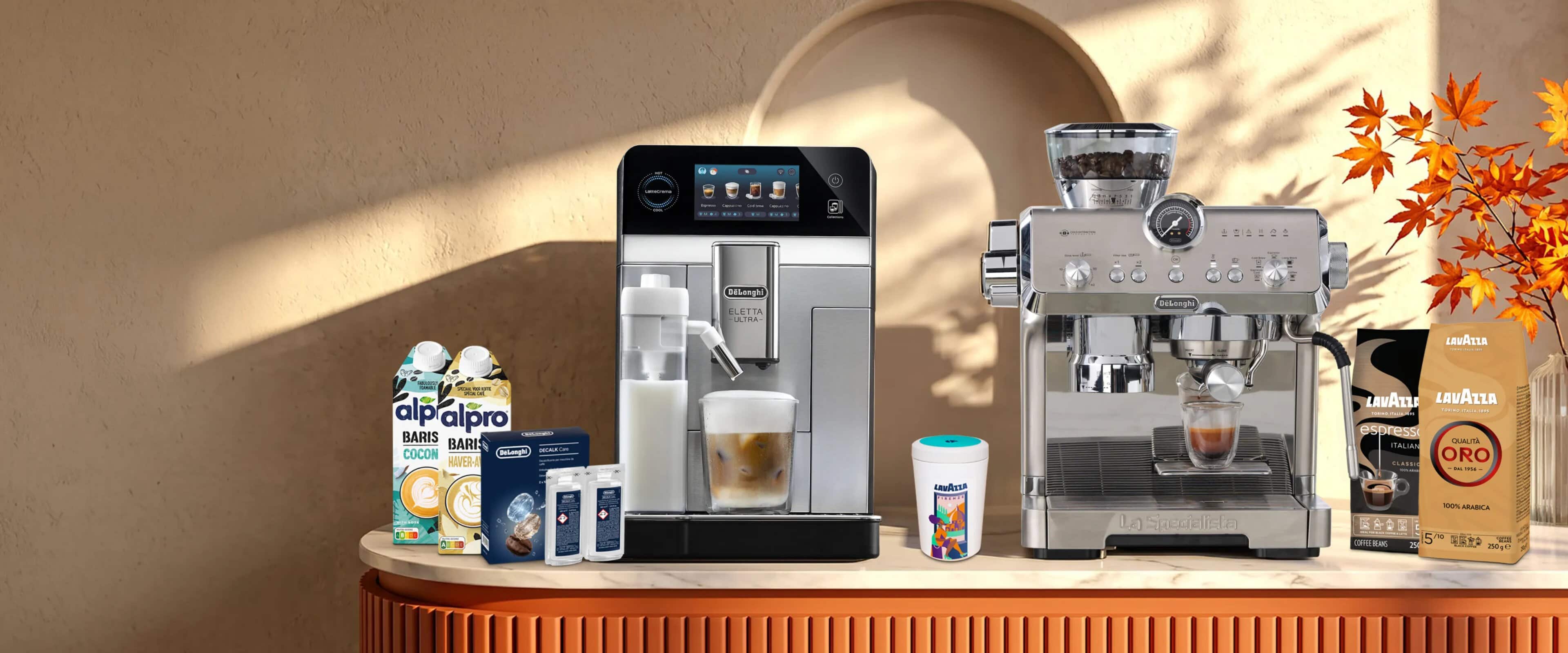 Ontdek onze lopende acties op volautomatische- en manuele espressomachines.