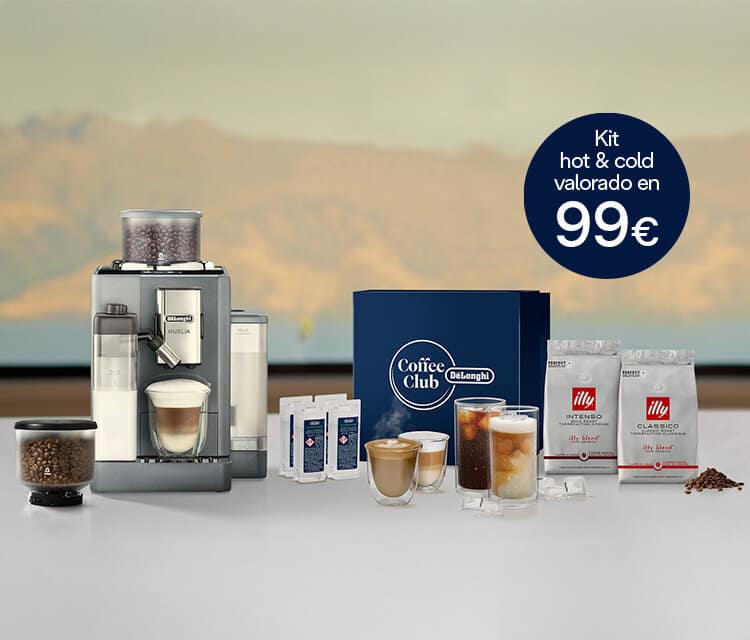Únete a De'Longhi Coffee Club y recibe tu kit Hot & Cold.