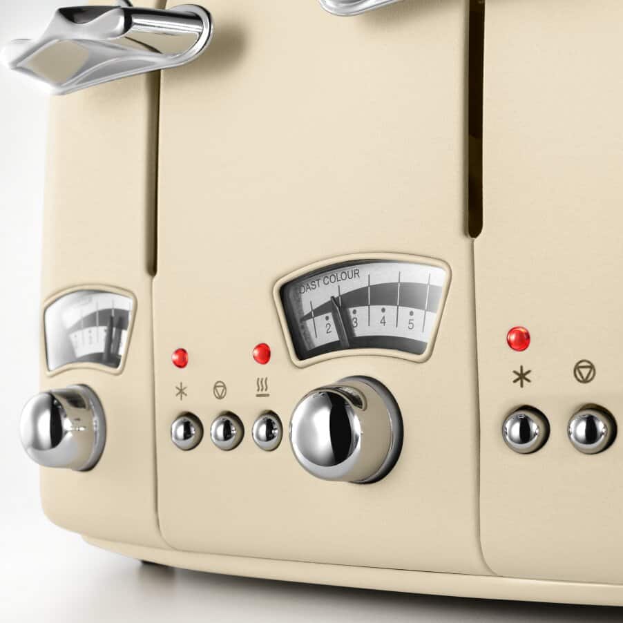 undefined, Argento Flora 4 slice Cream Toaster, undefined, Beige